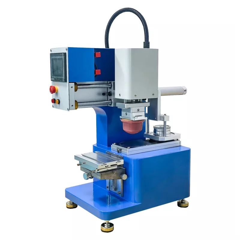 Stolní jednobarevný tamponový tiskařský stroj